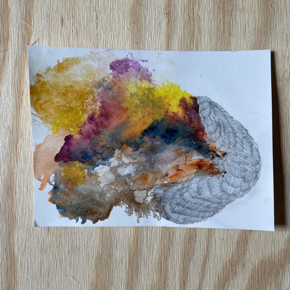 Mixed media abstract art